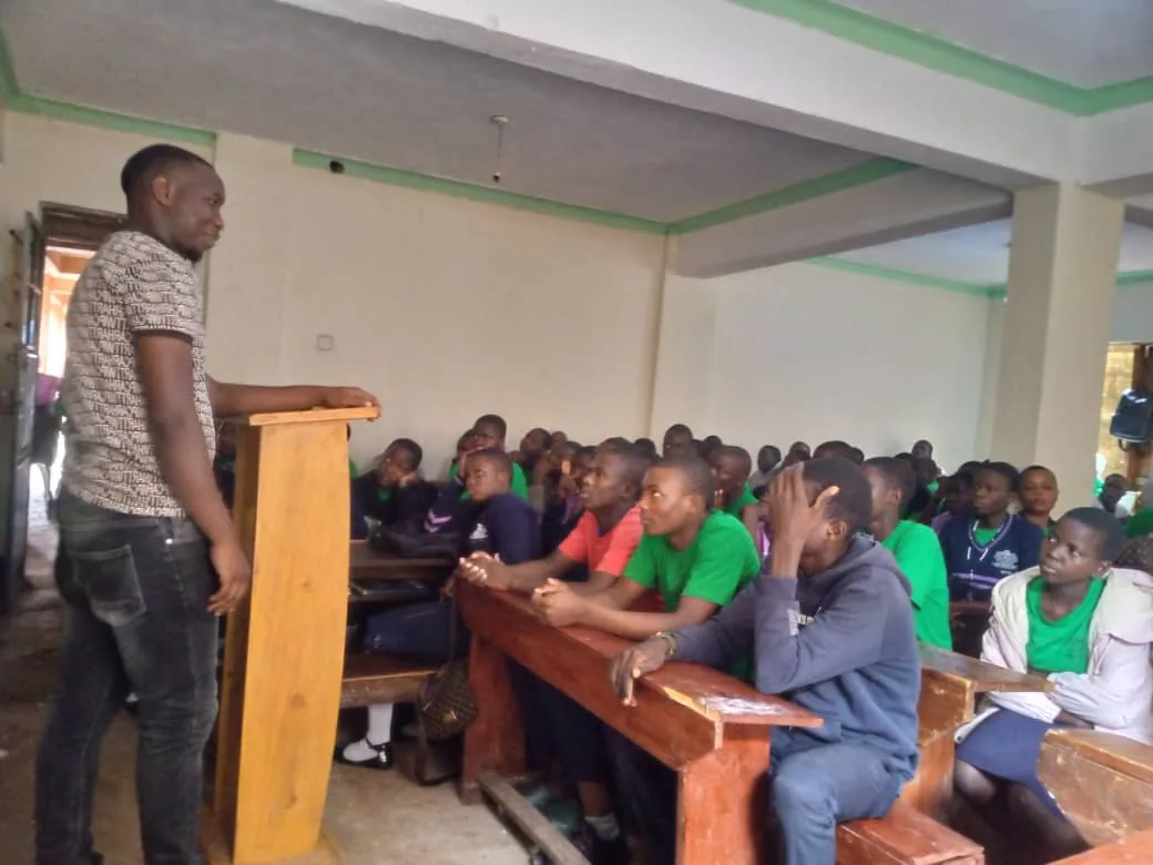 Discipleship session with students