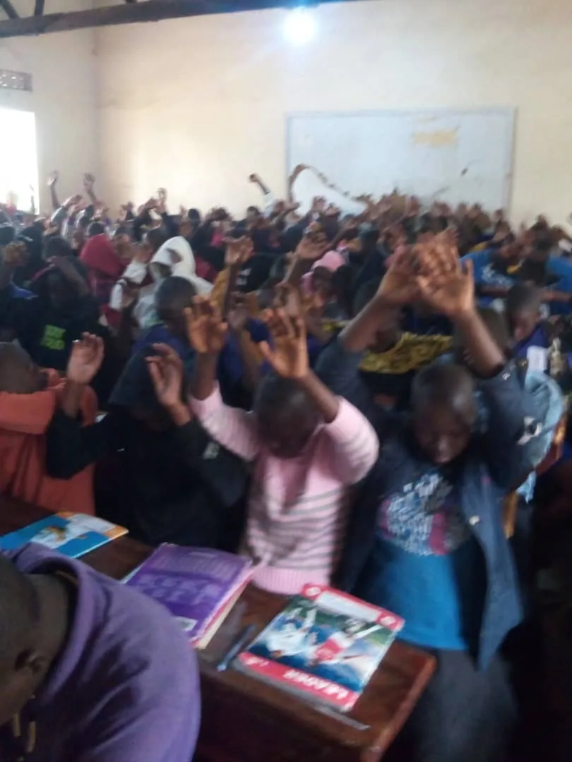 Young people participating in a discipleship session