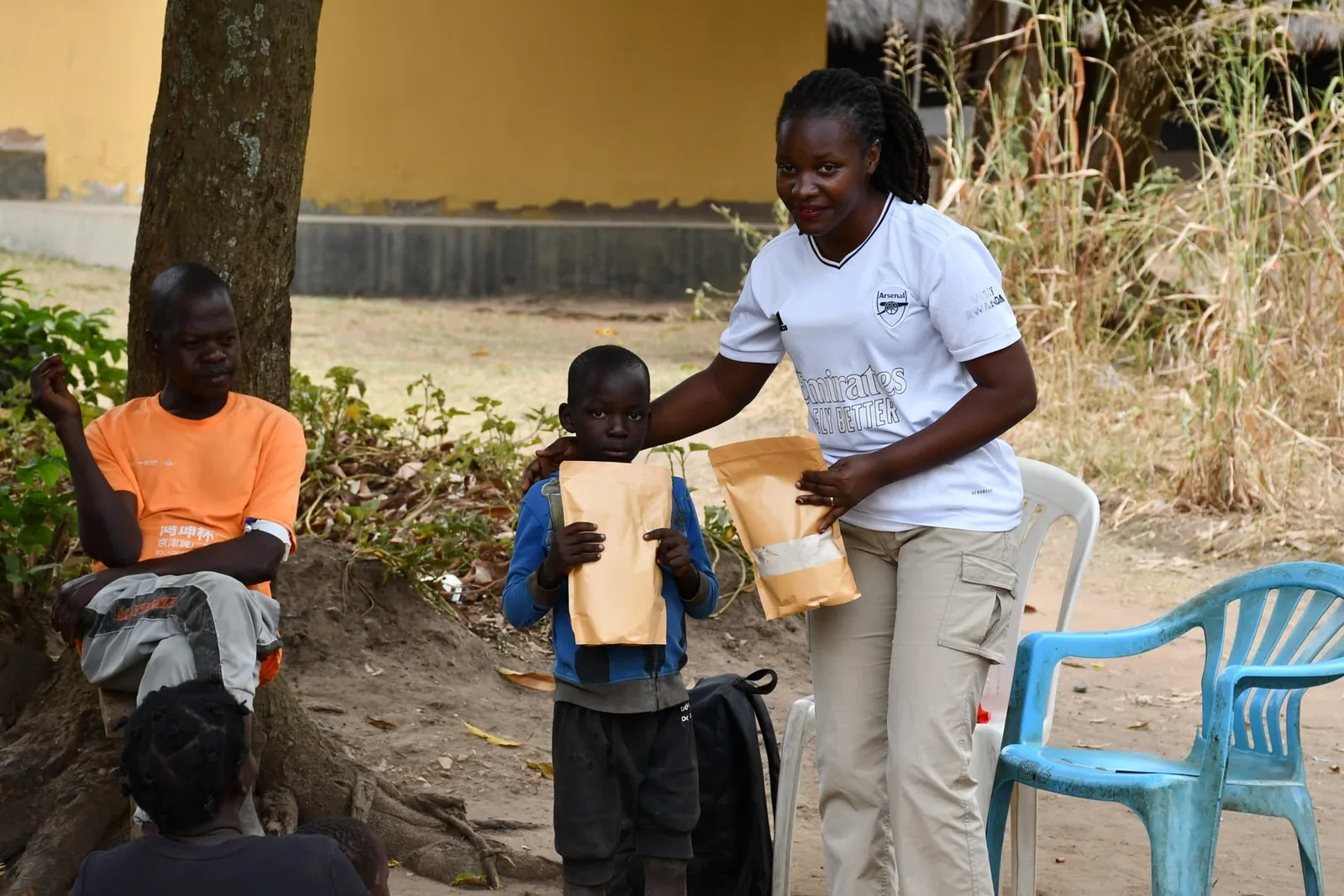 A child receiving nutrition support