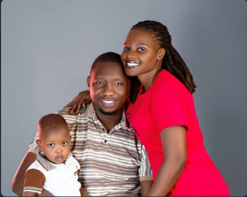 Nyapendi Pauline and Oyuki Obbo Donato with their son Zuriel